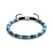 Serpentine | Blue and Silver and Matte Hematite x Silver | Wave Bracelet